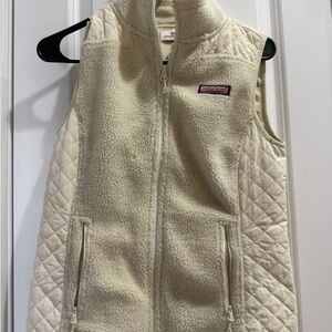 Vineyard Vines Beige Fleece Vest
